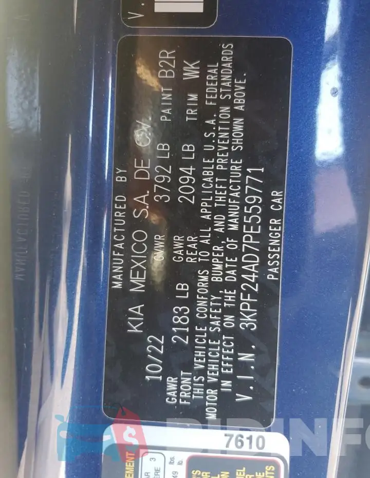 3KPF24AD7PE559771 Photo# 12