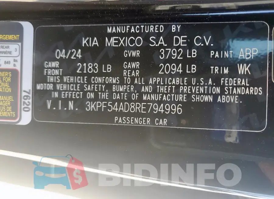 3KPF54AD8RE794996 Photo# 13