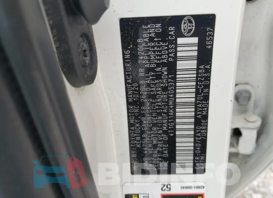 4T1G11AK4MU405371 Photo# 12