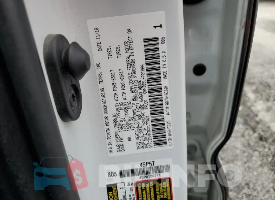 5TFCZ5AN7KX177021 Photo# 12