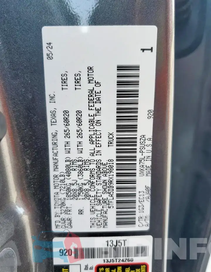 5TFLA5DB9RX198018 Photo# 12