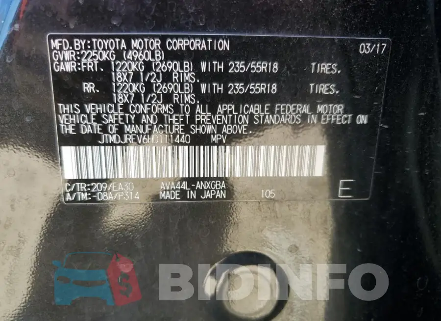 JTMDJREV6HD111440 Photo# 13