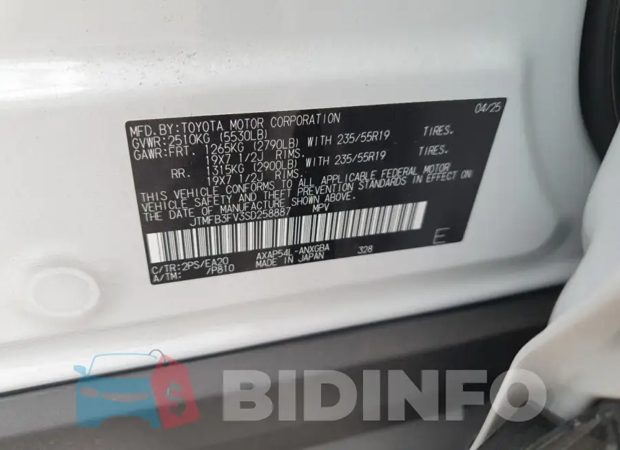 JTMFB3FV3SD258887 Photo# 14