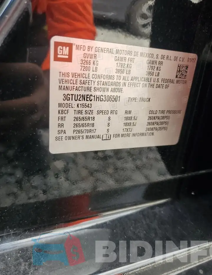 3GTU2NEC1HG306501 Photo# 12