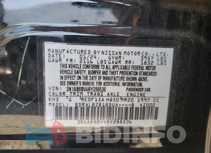 3N1AB8BV4RY288536 Photo# 12