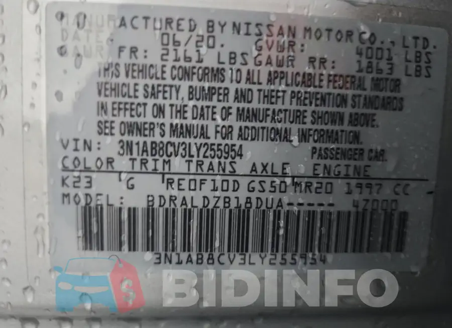 3N1AB8CV3LY255954 Photo# 12