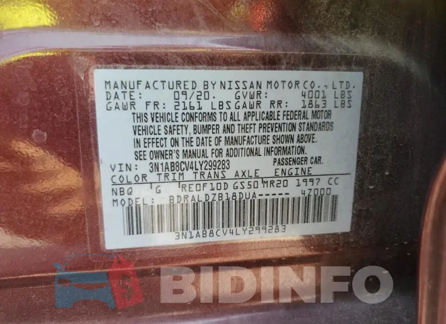 3N1AB8CV4LY299283 Photo# 12