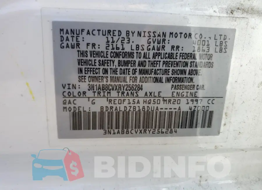 3N1AB8CVXRY256284 Photo# 12