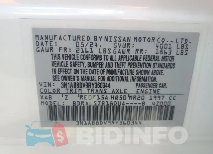 3N1AB8DV9RY360344 Photo# 13