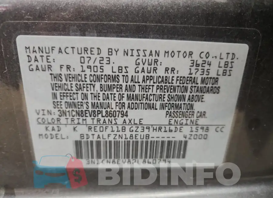 3N1CN8EV8PL860794 Photo# 13