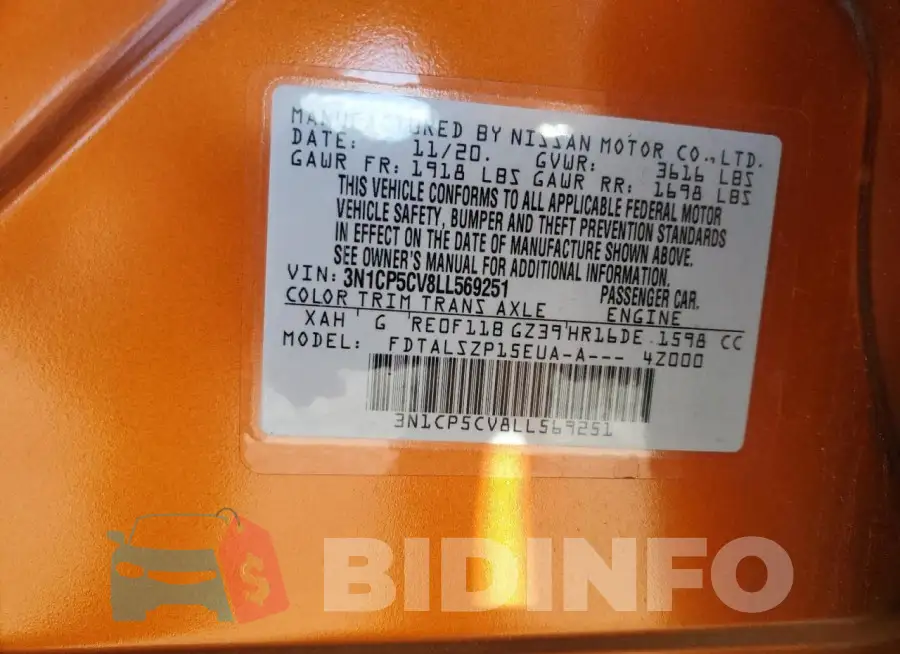 3N1CP5CV8LL569251 Photo# 13