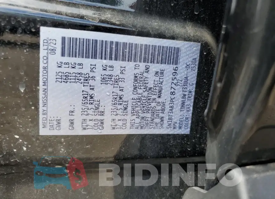 5N1BT3AB3PC872596 Photo# 13