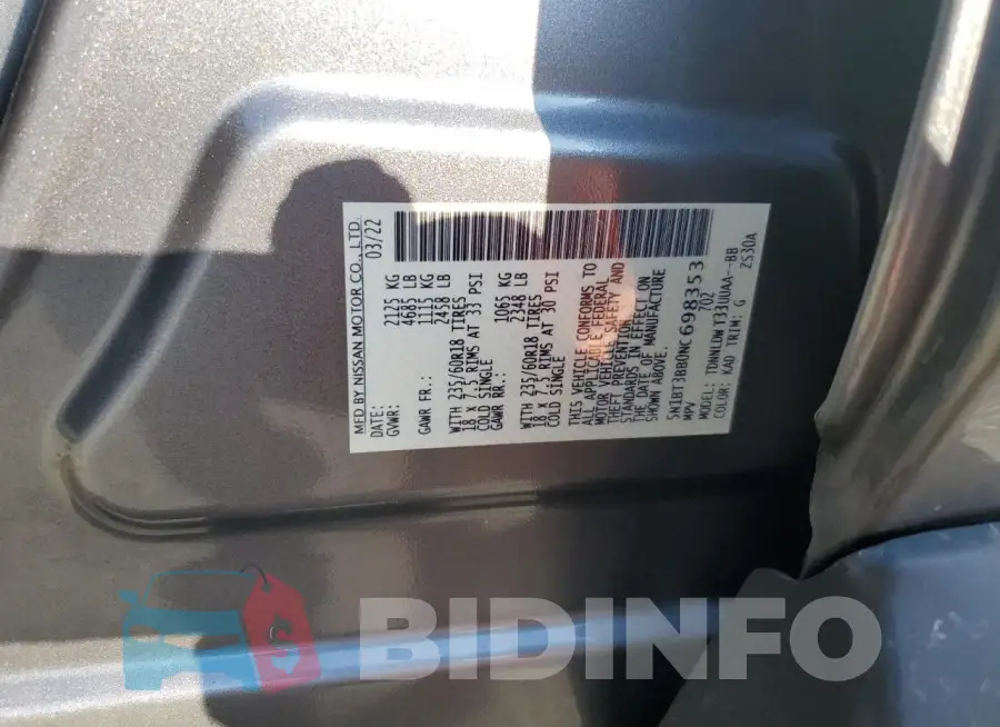 5N1BT3BB0NC698353 Photo# 13