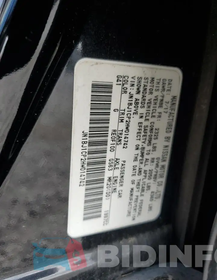 JN1BJ1CP2HW014742 Photo# 12