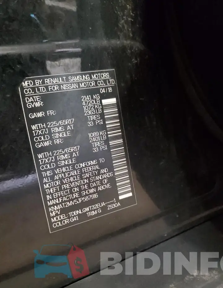 KNMAT2MV5JP587916 Photo# 13