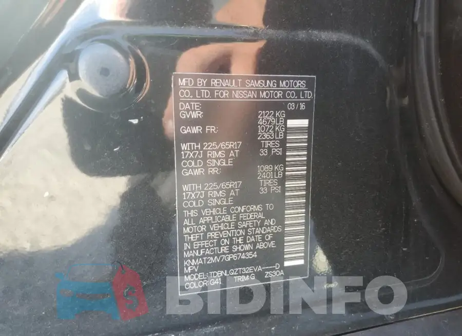KNMAT2MV7GP674354 Photo# 12