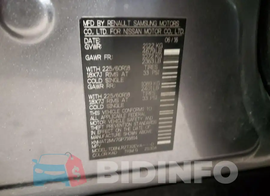 KNMAT2MV7GP716814 Photo# 13