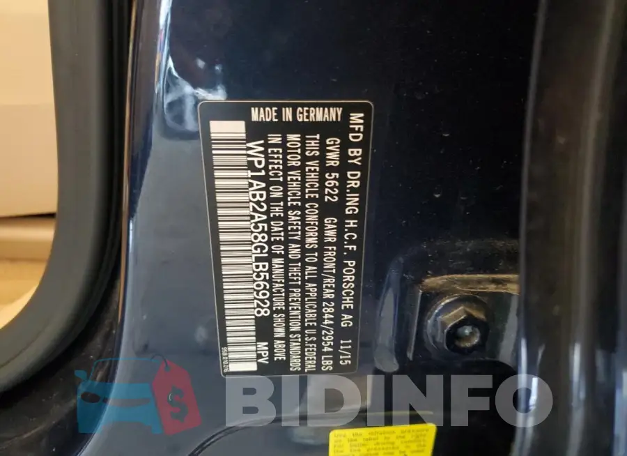 WP1AB2A58GLB56928 Photo# 13