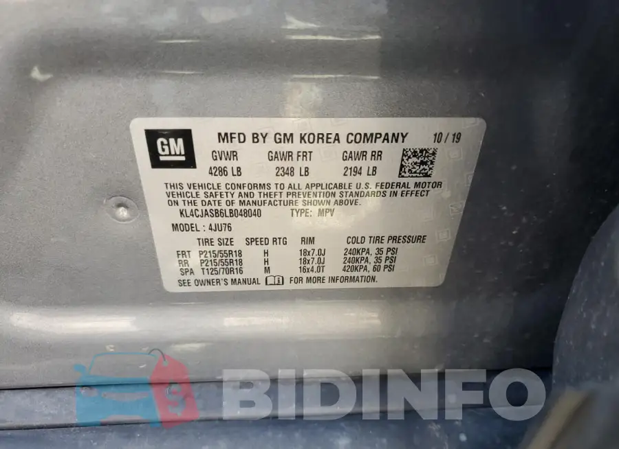 KL4CJASB6LB048040 Photo# 13