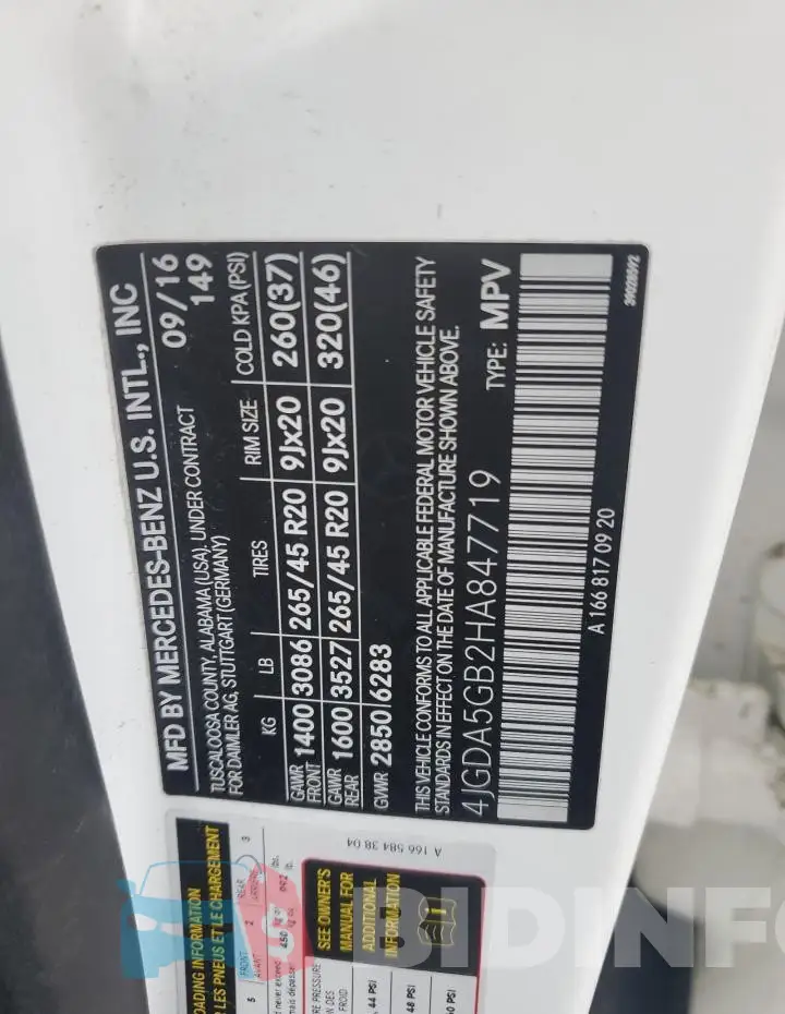 4JGDA5GB2HA847719 Photo# 13