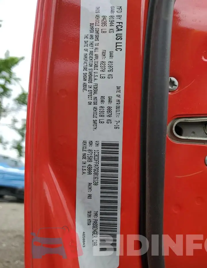 1C3CDFFA7GD816120 Photo# 12