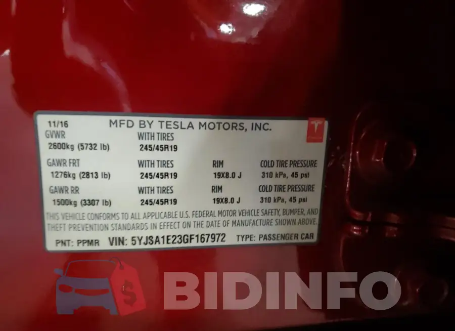5YJSA1E23GF167972 Photo# 13