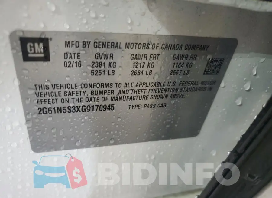 2G61N5S3XG9170945 Photo# 13