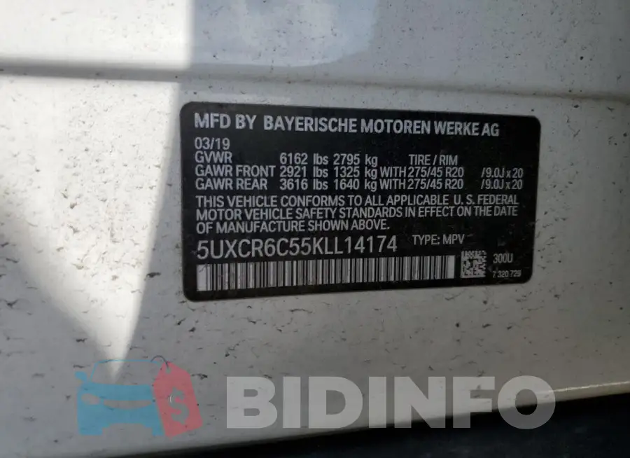 5UXCR6C55KLL14174 Photo# 14
