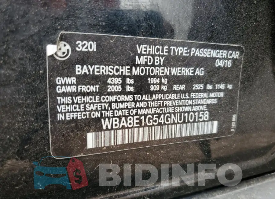 WBA8E1G54GNU10158 Photo# 12