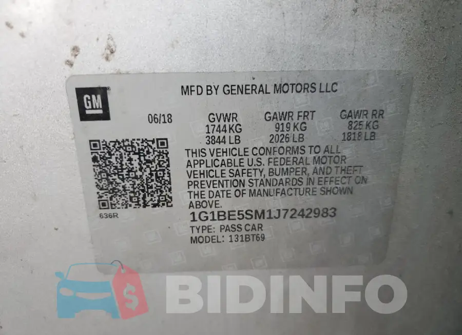 1G1BE5SM1J7242983 Photo# 13