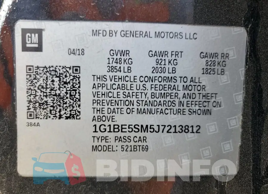 1G1BE5SM5J7213812 Photo# 12