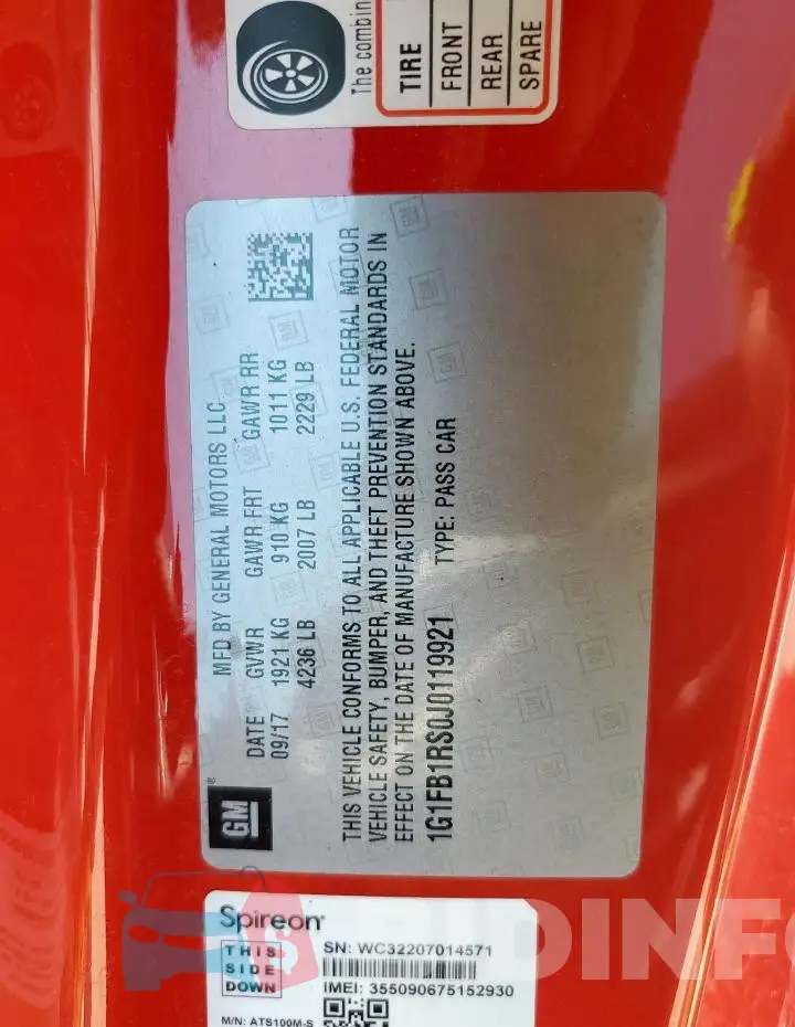 1G1FB1RS0J0119921 Photo# 12