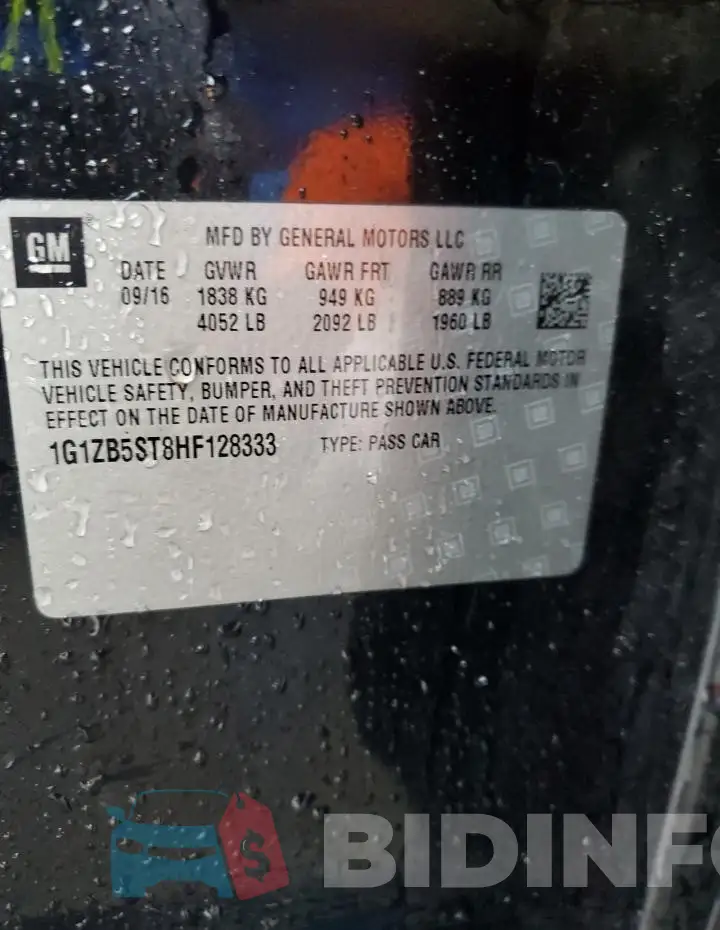 1G1ZB5ST8HF128333 Photo# 12