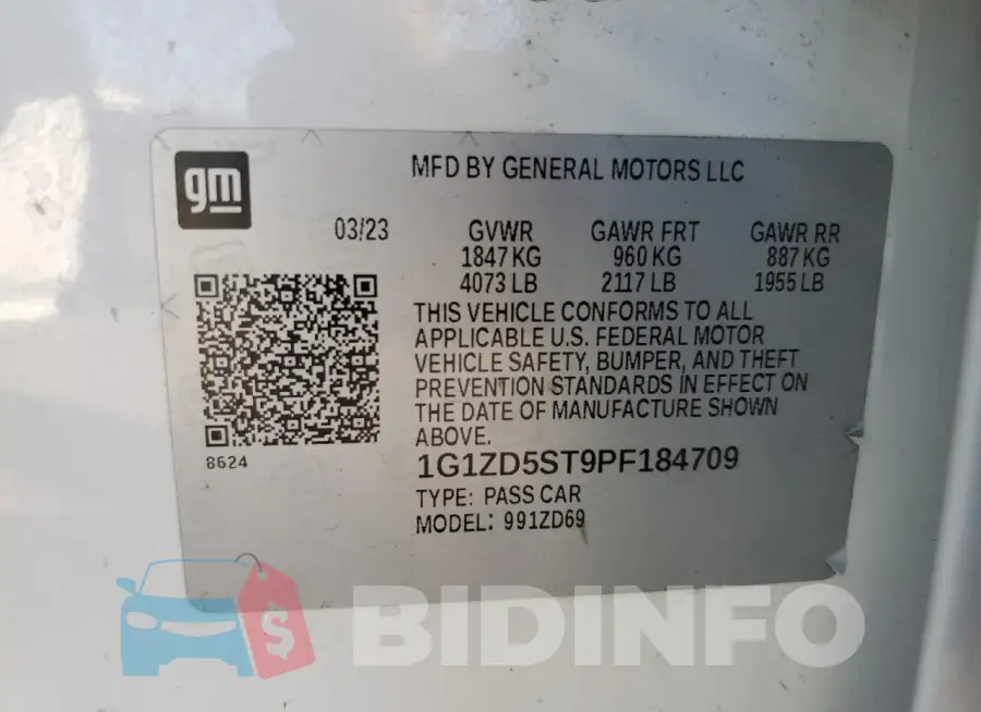 1G1ZD5ST9PF184709 Photo# 12