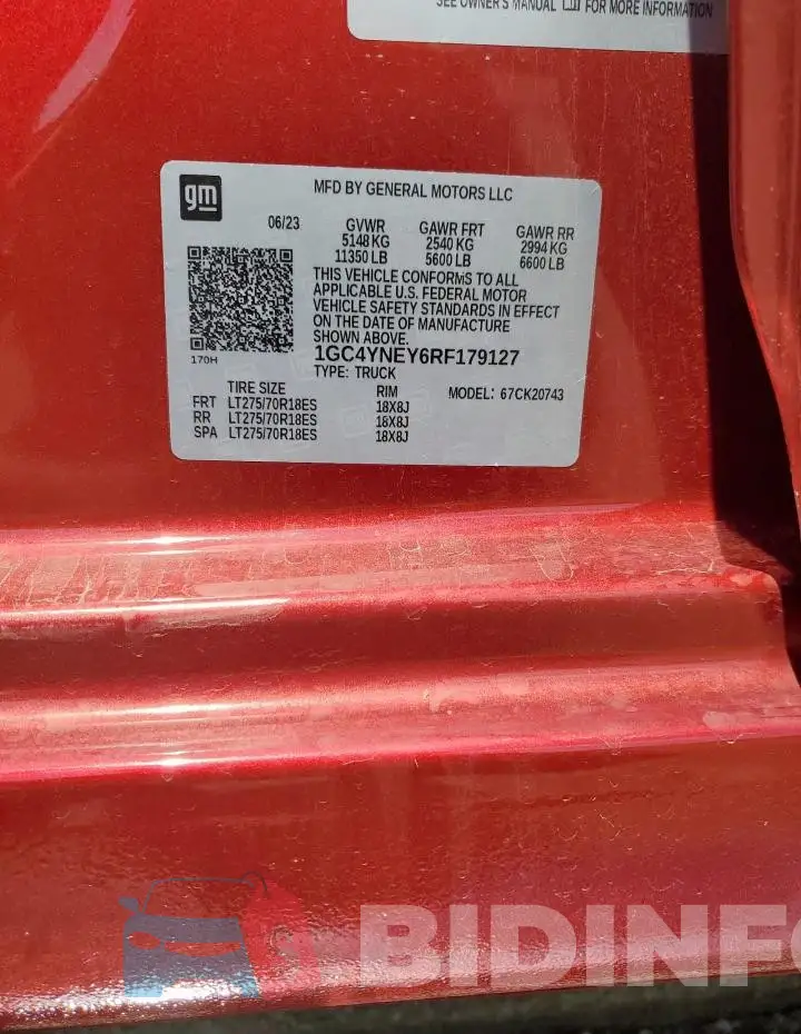 1GC4YNEY6RF179127 Photo# 12