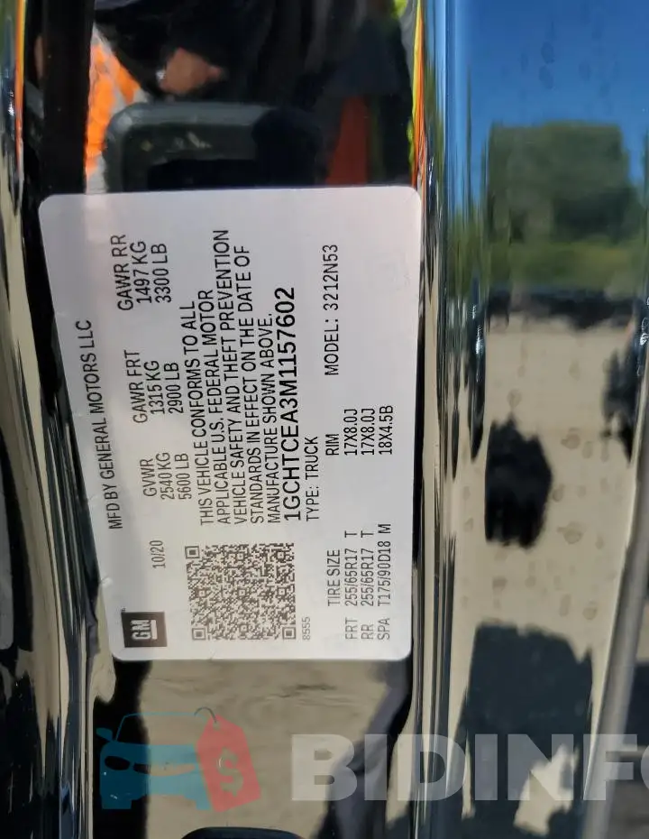 1GCHTCEA3M1157602 Photo# 12