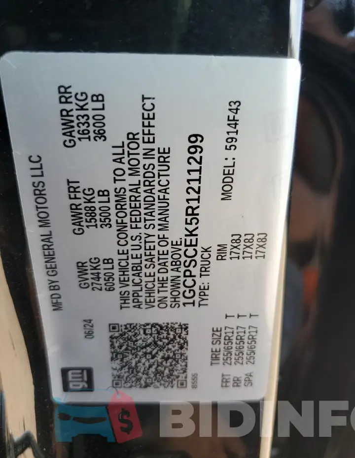 1GCPSCEK5R1211299 Photo# 12