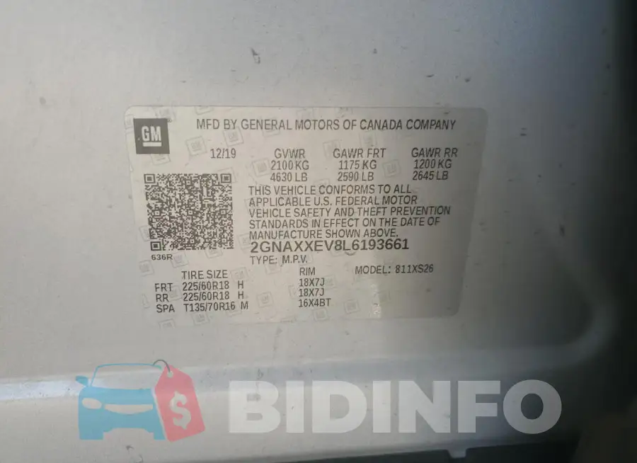 2GNAXXEV8L6193661 Photo# 14