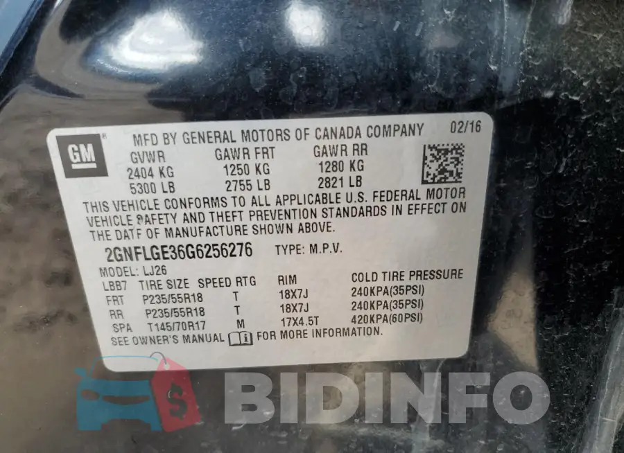 2GNFLGE36G6256276 Photo# 13