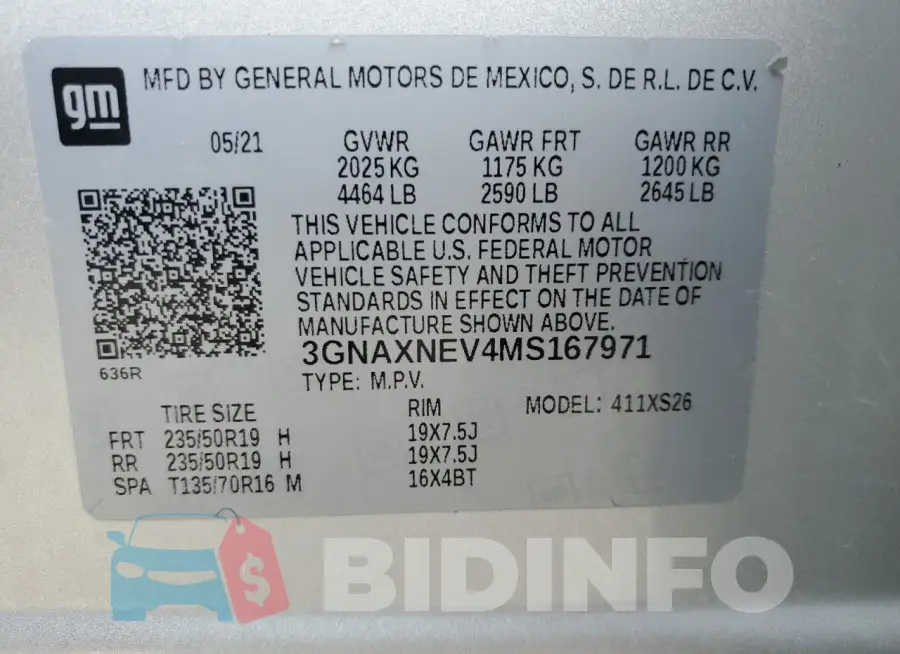 3GNAXNEV4MS167971 Photo# 13