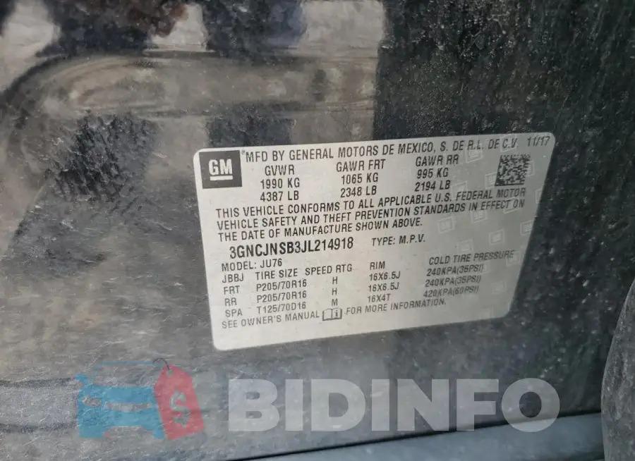 3GNCJNSB3JL214918 Photo# 13