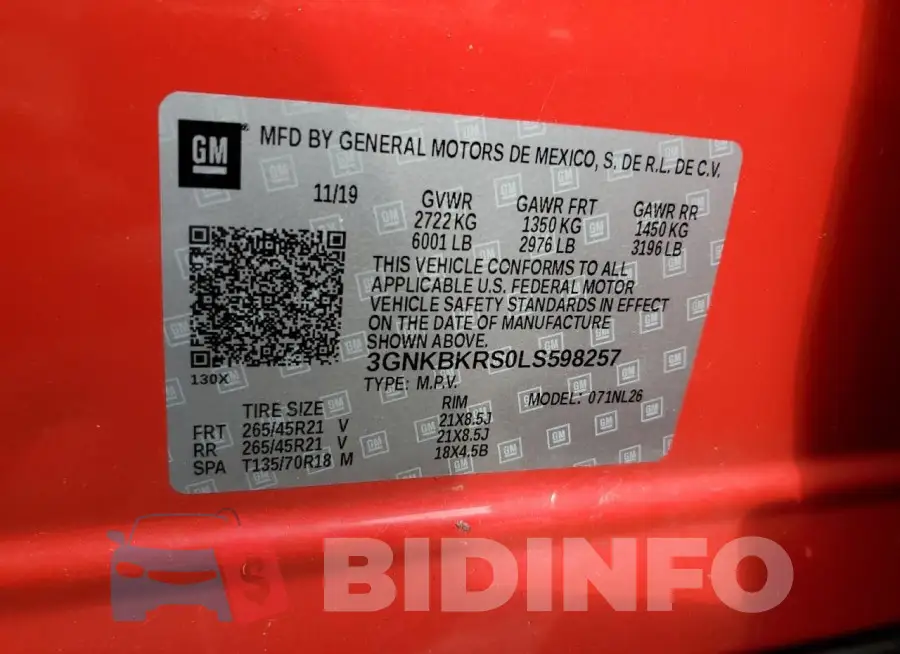 3GNKBKRS0LS598257 Photo# 13