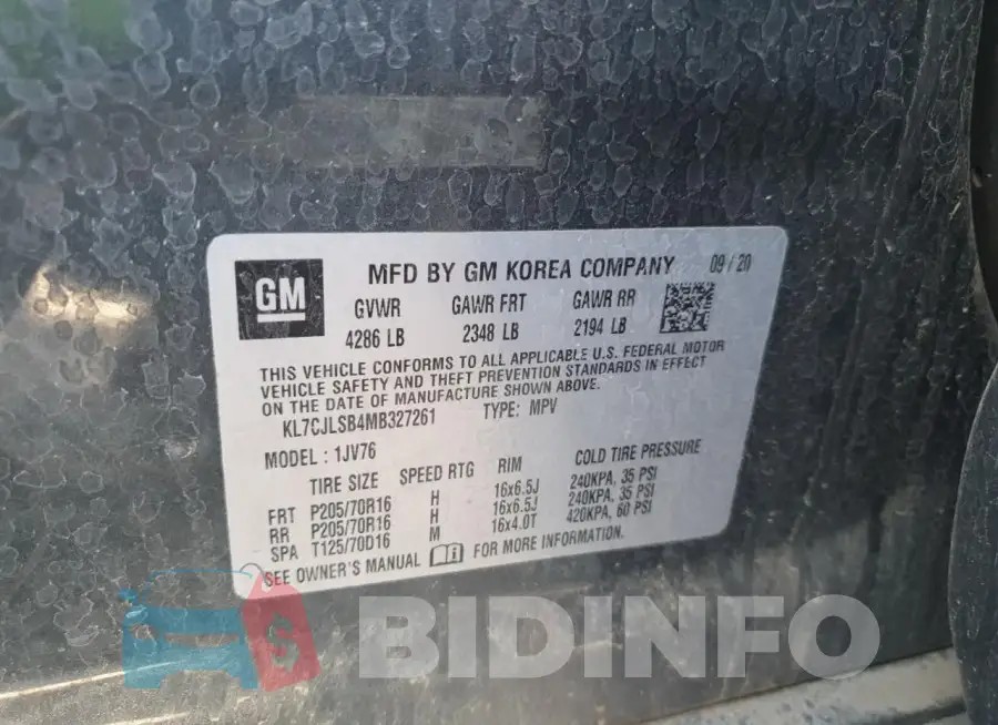 KL7CJLSB4MB327261 Photo# 13