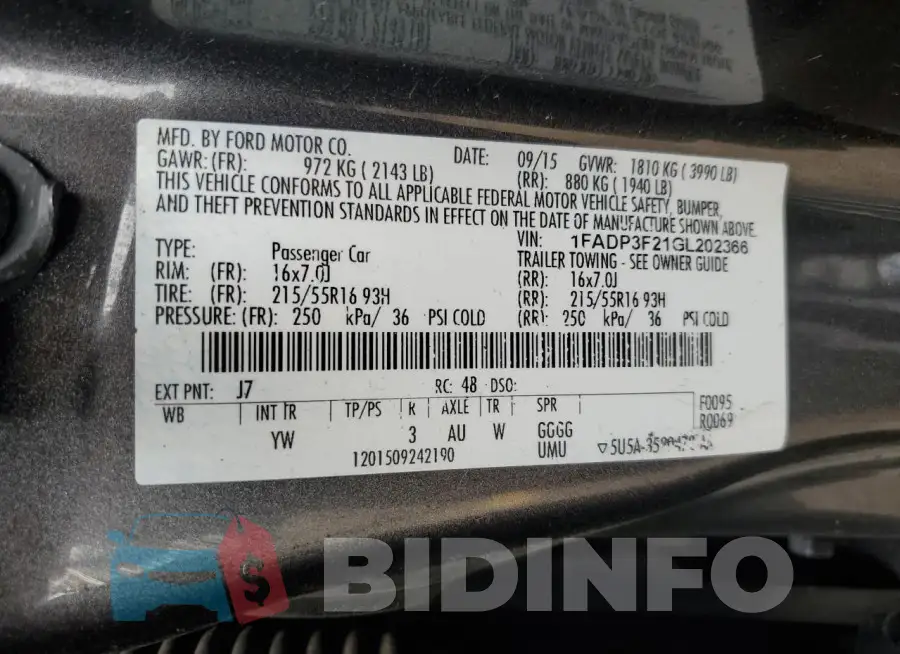 1FADP3F21GL202366 Photo# 12