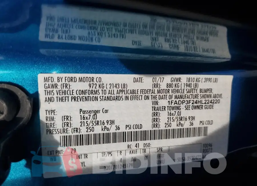 1FADP3F24HL224220 Photo# 12