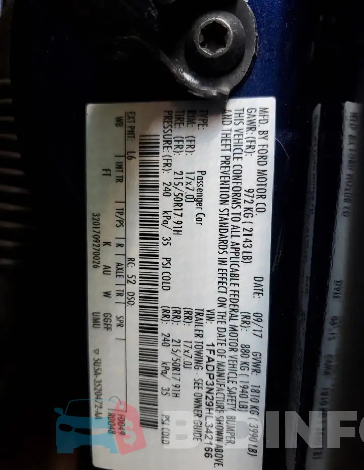 1FADP3N29HL342166 Photo# 12