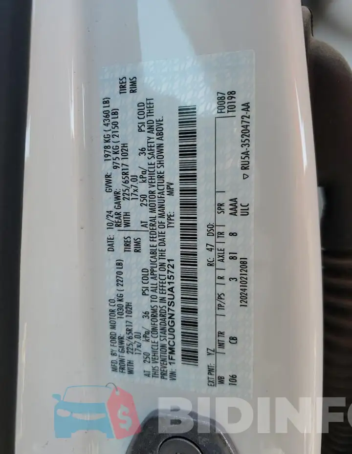 1FMCU0GN7SUA15721 Photo# 13