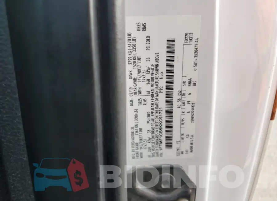 1FTMF1CB5KKC91721 Photo# 12