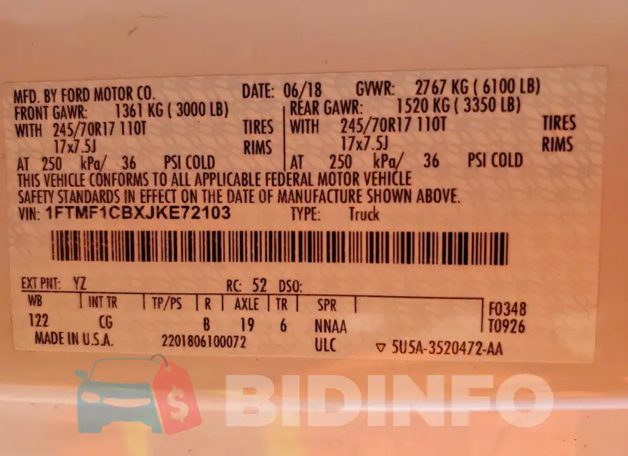 1FTMF1CBXJKE72103 Photo# 12