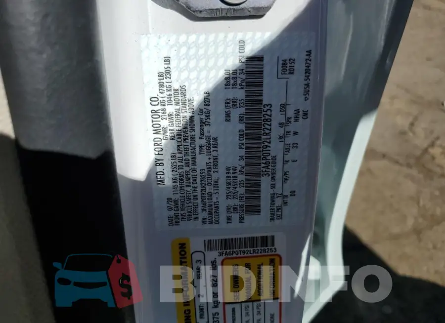 3FA6P0T92LR228253 Photo# 12